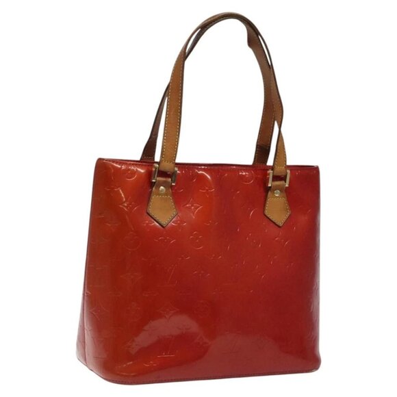 LOUIS VUITTON Monogram Vernis Houston Hand Bag Red - Picture 1 of 15